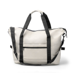 Sac multifonction en coton recyclé avec sangle bandoulière couleur beige deuxième vue