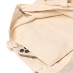 Sac en coton avec fermeture éclair et soufflet 230 g/m² vue détaillée 1