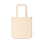 Sac en coton avec fermeture éclair et soufflet 230 g/m² couleur naturel deuxième vue