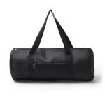 Sac de sport pliable en plastique recyclé avec fermeture éclair couleur noir troisième vue