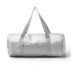 Sac de sport pliable en plastique recyclé avec fermeture éclair couleur blanc troisième vue