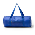 Sac de sport pliable en plastique recyclé avec fermeture éclair couleur bleu roi première vue d'usage