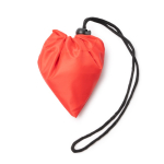Sac de courses pliable en plastique recyclé avec cordon de serrage couleur rouge vue détaillée 1