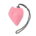 Sac de courses pliable en plastique recyclé avec cordon de serrage couleur rose vue détaillée 1