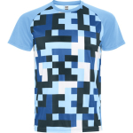 T-shirt technique unisexe en polyester 150 g/m² Roly Direct Ventor couleur bleu pastel première vue d'usage