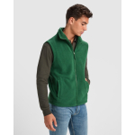 Gilet polaire unisexe avec zip 300 g/m² Roly Direct New Bellagio couleur vert bouteille vue détaillée 2