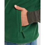 Gilet polaire unisexe avec zip 300 g/m² Roly Direct New Bellagio couleur vert bouteille vue détaillée 5
