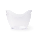 Seau à glace transparent avec poignées en plastique résistant 4 L couleur transparent deuxième vue