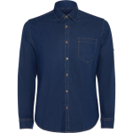 Chemise en denim de coton avec tissu stretch 210g/m² Roly Direct Lujan couleur bleu jean deuxième vue