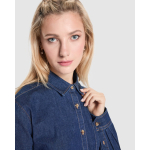 Chemise en jean pour femme, manches longues 210 g/m² Roly Direct Lujan couleur bleu jean vue détaillée 2