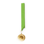 Médaille en métal avec ruban en polyester et mousqueton Ø 5 cm couleur vert deuxième vue