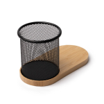 Stylo multifonction avec charge sans fil 15 W et bambou couleur naturel première vue d'usage