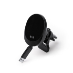 Chargeur sans fil pour voiture avec câble rétractable Type C 15 W couleur noir première vue d'usage