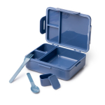 Lunch box en plastique anti-fuite avec compartiments et couverts 1 L couleur bleu marine vue détaillée 1