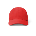 Casquette en nylon à 6 panneaux, œillets et bande anti-transpiration couleur rouge deuxième vue