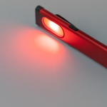 Lampe torche double ultra-plate avec aimant et clip, 3 intensités couleur rouge vue détaillée 6