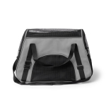 Sac à dos en RPET pour animaux avec grille et base renforcée couleur gris deuxième vue