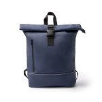Sac à dos roll-top, grand compartiment et bande réfléchissante PC 15” couleur bleu marine deuxième vue
