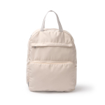 Sac à dos pliable en polyester et coton avec double fermeture éclair couleur beige deuxième vue