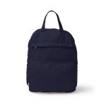 Sac à dos pliable en polyester et coton avec double fermeture éclair couleur bleu marine deuxième vue