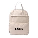 Sac à dos pliable en polyester et coton avec double fermeture éclair vue principale