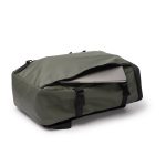 Sac à dos en similicuir pour PC portable avec fermeture éclair 16” couleur vert foncé vue détaillée 1