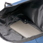 Sac à dos en plastique recyclé, déperlant, pour ordinateur 15” couleur bleu marine vue détaillée 2