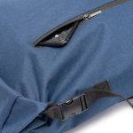 Sac à dos en plastique recyclé, déperlant, pour ordinateur 15” couleur bleu marine vue détaillée 3