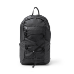 Sac à dos de sport avec poches en filet et cordons élastiques couleur noir deuxième vue