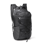 Sac à dos de sport avec poches en filet et cordons élastiques couleur noir première vue d'usage