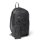 Sac à dos de sport avec poches en filet et cordons élastiques couleur noir deuxième vue d'usage