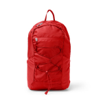 Sac à dos de sport avec poches en filet et cordons élastiques couleur rouge deuxième vue