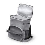 Sac à dos glacière en plastique recyclé avec intérieur isotherme 22 L couleur gris clair vue détaillée 1