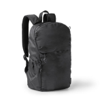Sac à dos écologique déperlant avec poches et fermeture éclair 9” couleur noir première vue d'usage