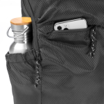 Sac à dos écologique déperlant avec poches et fermeture éclair 9” couleur noir vue détaillée 1