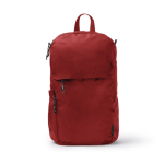 Sac à dos écologique déperlant avec poches et fermeture éclair 9” couleur rouge foncé deuxième vue