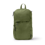Sac à dos écologique déperlant avec poches et fermeture éclair 9” couleur vert foncé deuxième vue