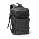Sac à dos sport pour ordinateur portable avec poches multiples 17” couleur noir première vue d'usage