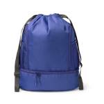 Sac à dos à cordons réglable en polyester 600D avec poche à chaussures couleur bleu roi deuxième vue