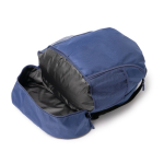 Sac à dos à cordons réglable en polyester 600D avec poche à chaussures couleur bleu roi vue détaillée 1
