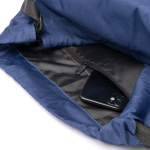 Sac à dos à cordons réglable en polyester 600D avec poche à chaussures couleur bleu roi vue détaillée 2