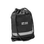 Sac à dos écologique à cordons réglables avec poche zippée vue principale