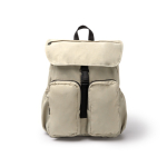 Sac à dos en nylon avec grand compartiment et fermeture cordon PC 15” couleur beige deuxième vue