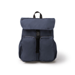 Sac à dos en nylon avec grand compartiment et fermeture cordon PC 15” couleur bleu marine deuxième vue