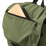 Sac à dos en nylon avec grand compartiment et fermeture cordon PC 15” couleur vert foncé vue détaillée 2