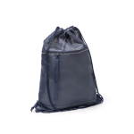 Sac à dos cordons réglables avec poche et bande réfléchissante couleur bleu roi première vue d'usage