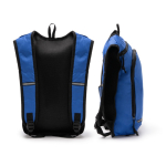 Sac à dos en RPET avec bande réfléchissante et double fermeture éclair couleur bleu marine vue détaillée 2