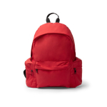 Sac à dos multi-usages en nylon recyclé avec poches, idéal pour PC 15” couleur rouge deuxième vue