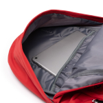 Sac à dos multi-usages en nylon recyclé avec poches, idéal pour PC 15” couleur rouge vue détaillée 1