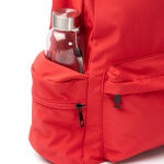 Sac à dos multi-usages en nylon recyclé avec poches, idéal pour PC 15” couleur rouge vue détaillée 2